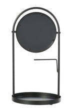 J-Line spiegel + juwelenhouder - ijzer - zwart - L