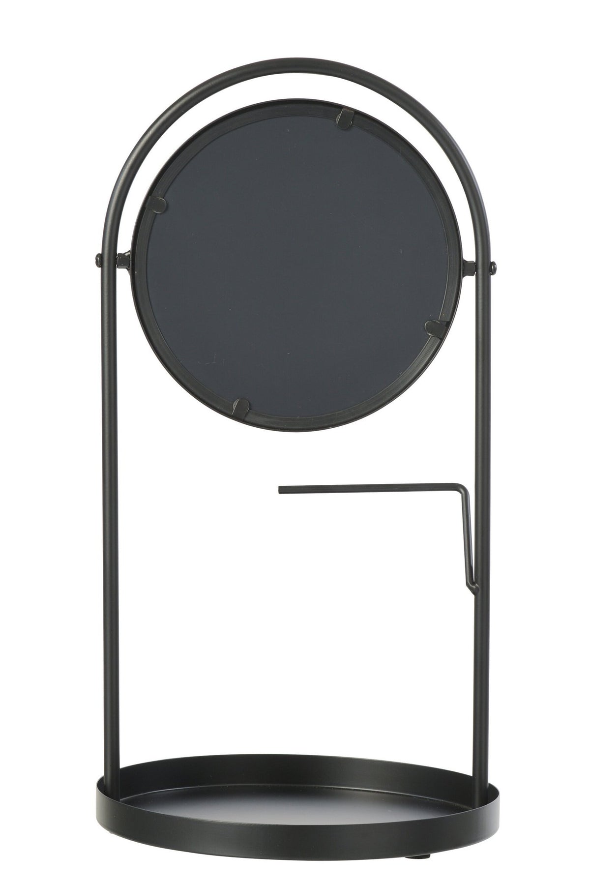 J-Line spiegel + juwelenhouder - ijzer - zwart - L