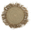 Zeegras vloerkleed rafels dia 90cm