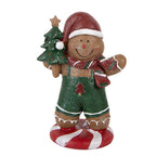 Kerstdecoratie Beeld Gingerbread man 12x11x21 cm Bruin Kunststof