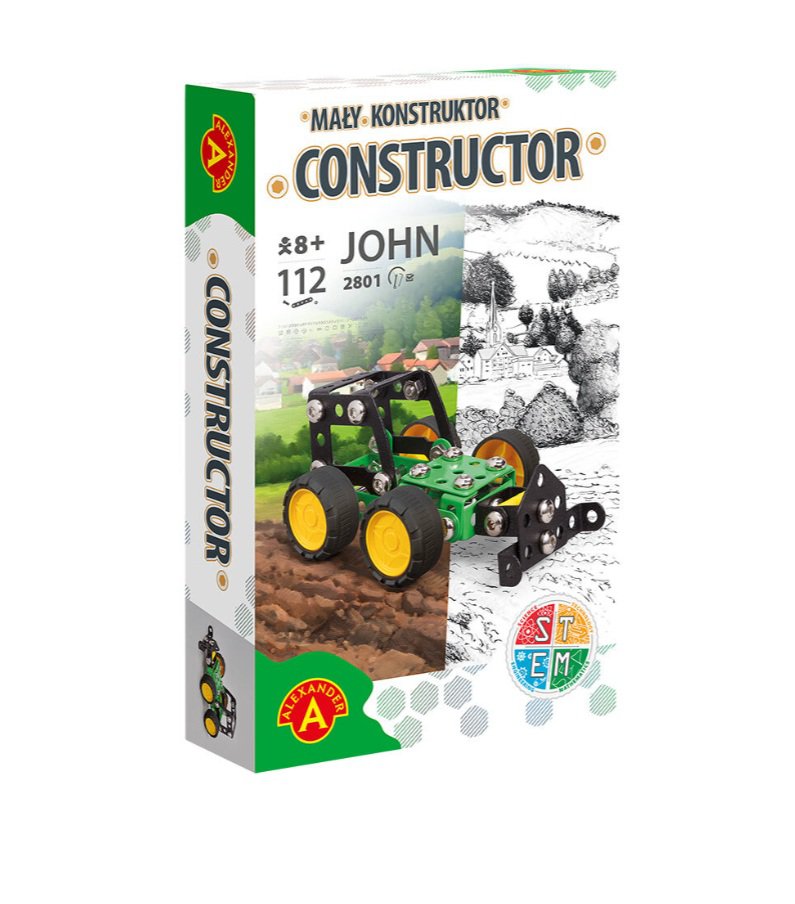 Constructieset DIY Tractor John (Sneeuwschuiver) - metaal