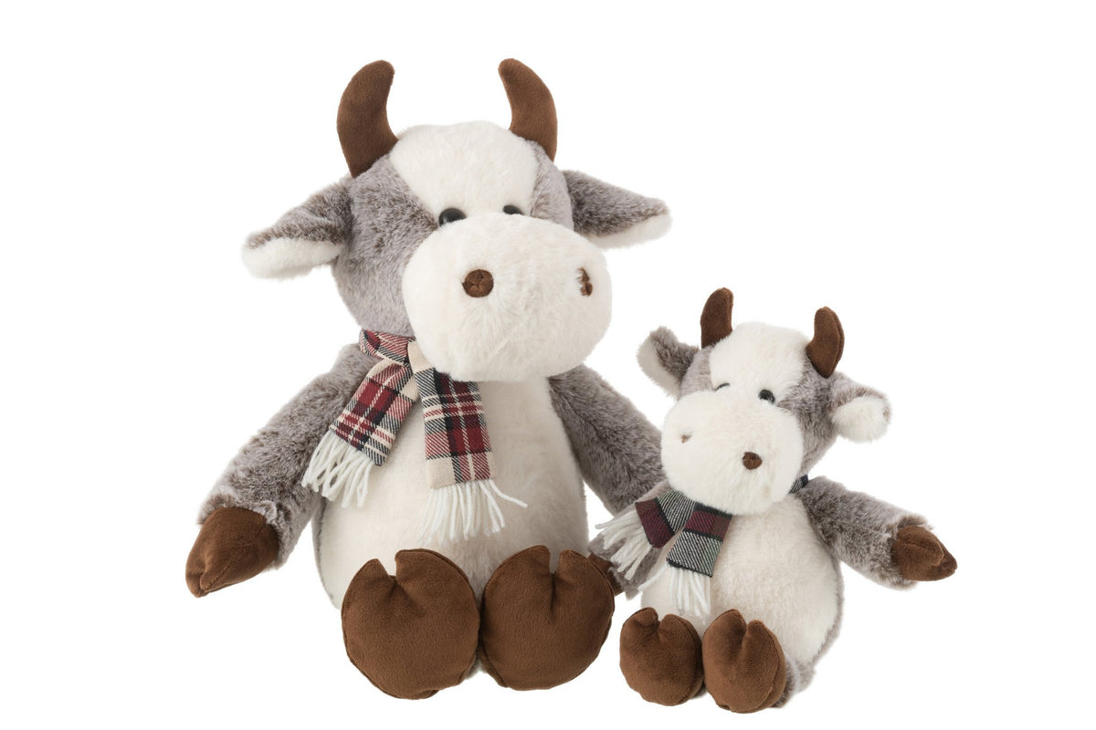 J-Line Koe+Sjaal Pluche Polyester Mix Groot