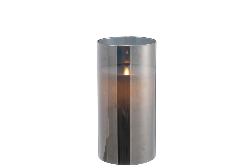 J-Line lamp Blinkend - glas - grijs - medium - LED lichtjes