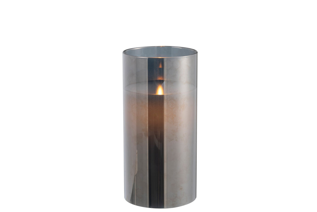J-Line lamp Blinkend - glas - grijs - medium - LED lichtjes