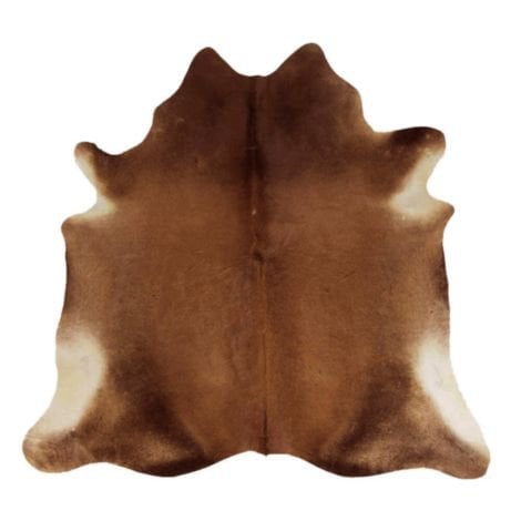 Vloerkleed koe donker bruin effen 250cm