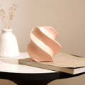 Abstract aluminium decorobject – beige gepoedercoat