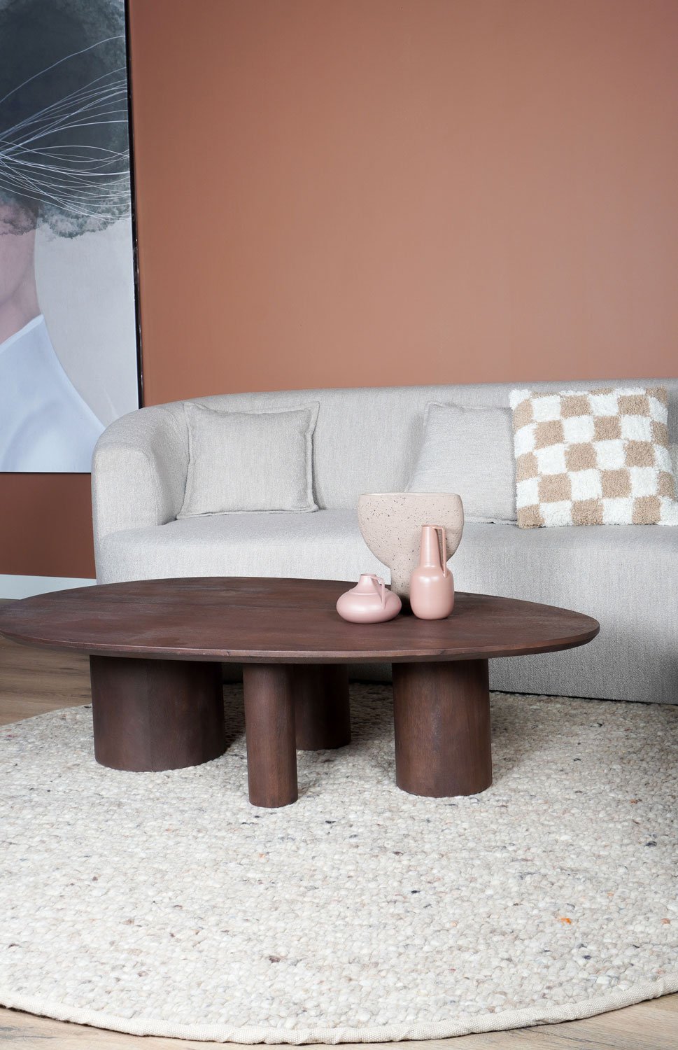 Salontafel Amir 140 x 80 cm - Espresso Mangohout