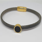 Semplice emaille ovale slider 24K verguld