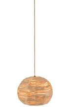 J-Line hanglamp Bol Bananenbladeren - jute - naturel - medium