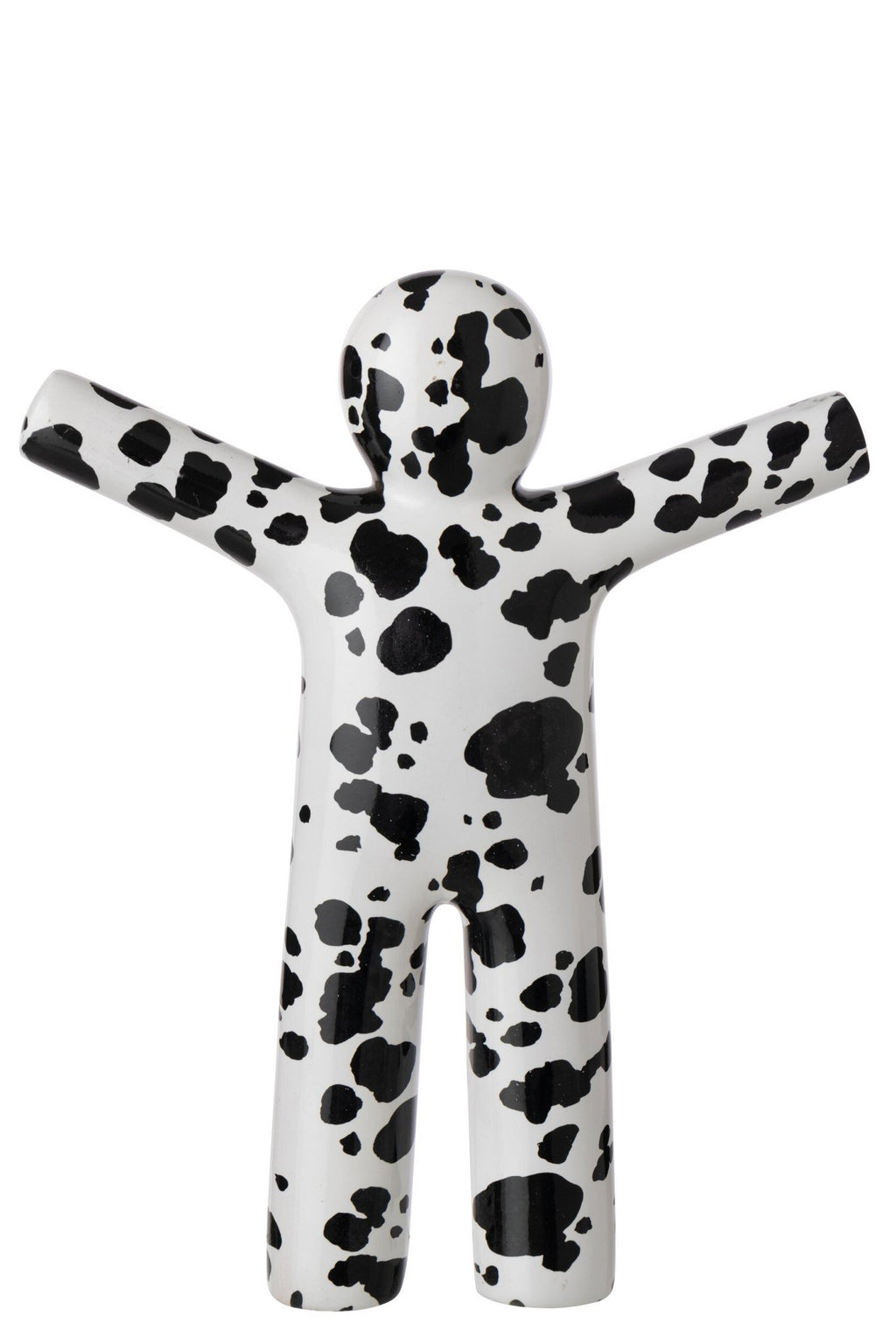 J-Line P’tit Maurice dalmatiër - polyresin - wit/zwart - large