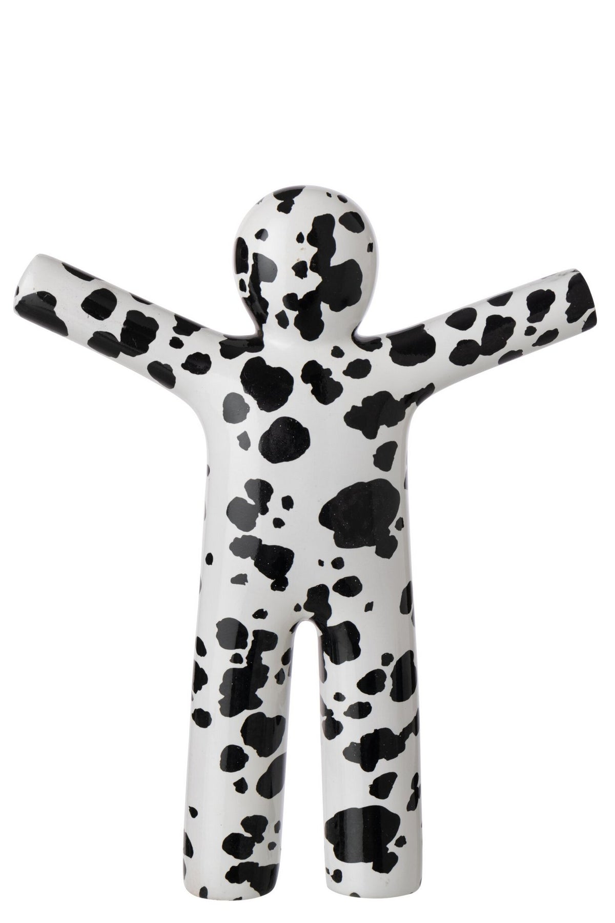 J-Line P’tit Maurice dalmatiër - polyresin - wit/zwart - large