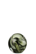 J-Line presse-papier Tornado Rond - glas - transparant/bruin - small