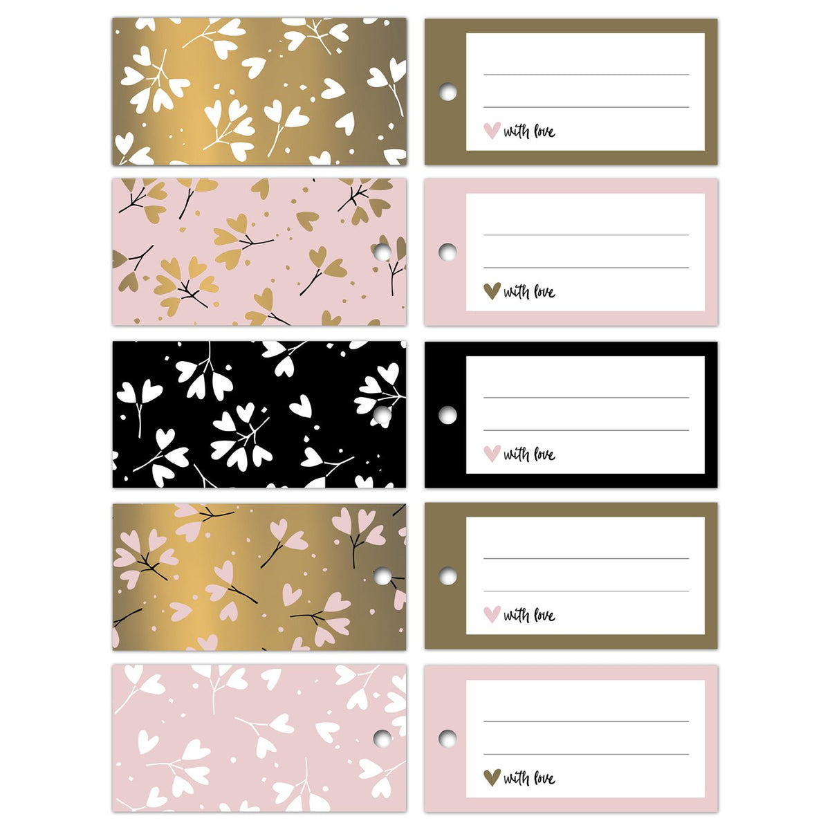 Falling in love - Cadeaulabels - 100 stuks