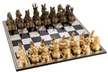J-Line decoratie schaakspel dieren - polyresin - mix