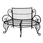 Tuinbank 134x54x92 cm Zwart Metaal