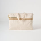Laptoptas | Katoenen canvas jute-accent