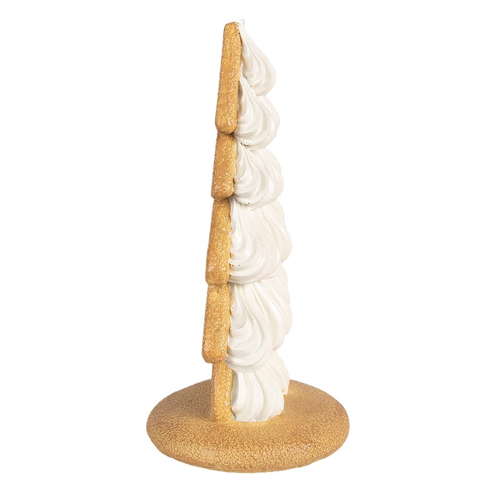 Kerstdecoratie Kerstbomen 13x10x21 cm Beige Polyresin