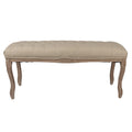Bankje 112x36x50 cm Bruin Beige Hout