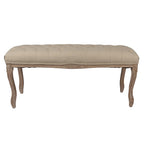 Bankje 112x36x50 cm Bruin Beige Hout