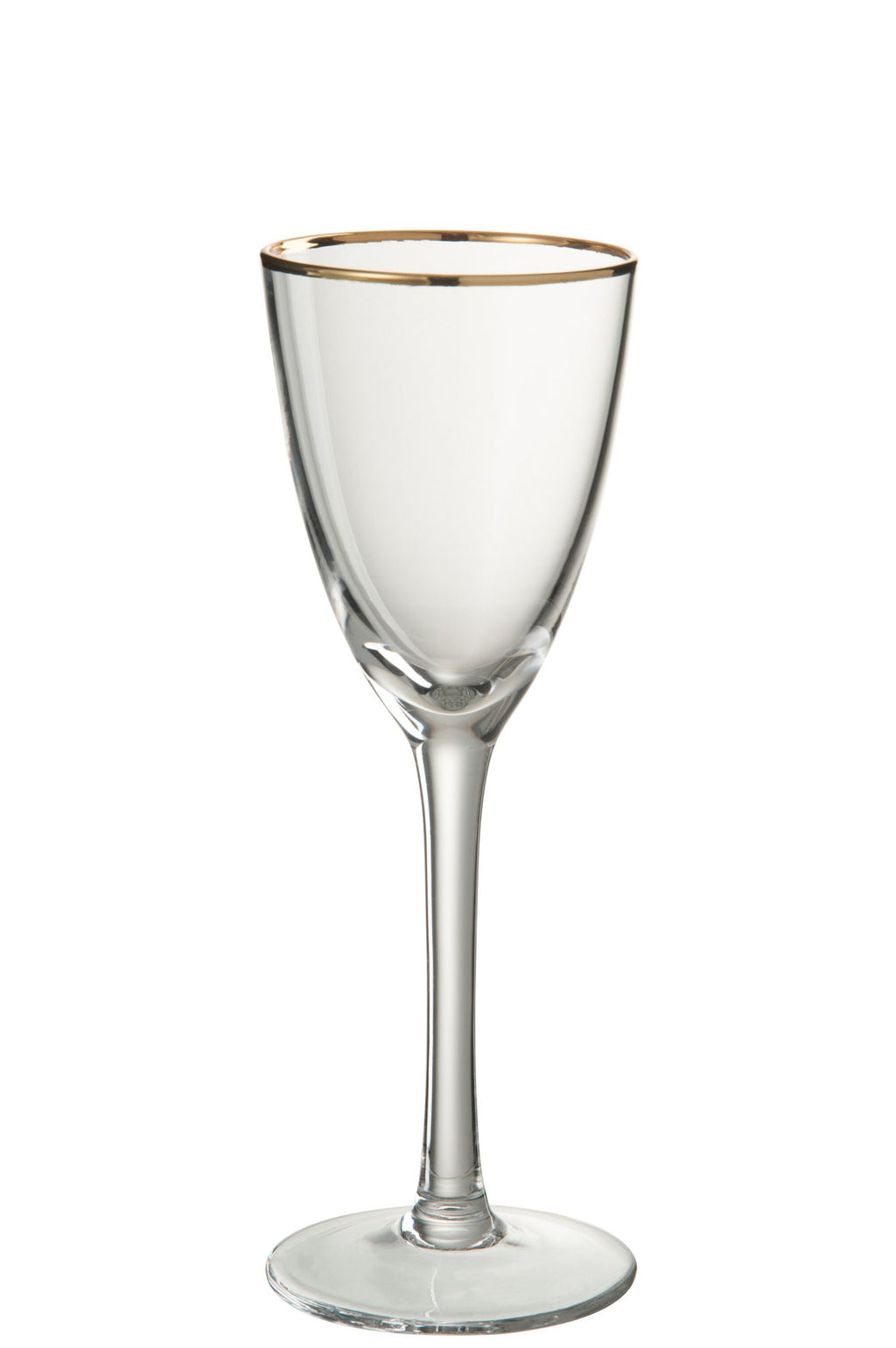 J-Line glas witte wijn Gouden Rand - glas - transparant/goud