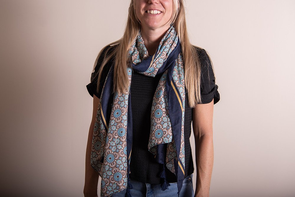 Sjaal Dames Print 90x180 cm Groen Synthetisch Shawl Dames