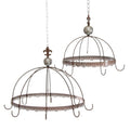 Metalenhanger ring met haken 27x60cm roest