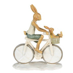 Beeld Konijn 18x7x22 cm Wit Beige Polyresin