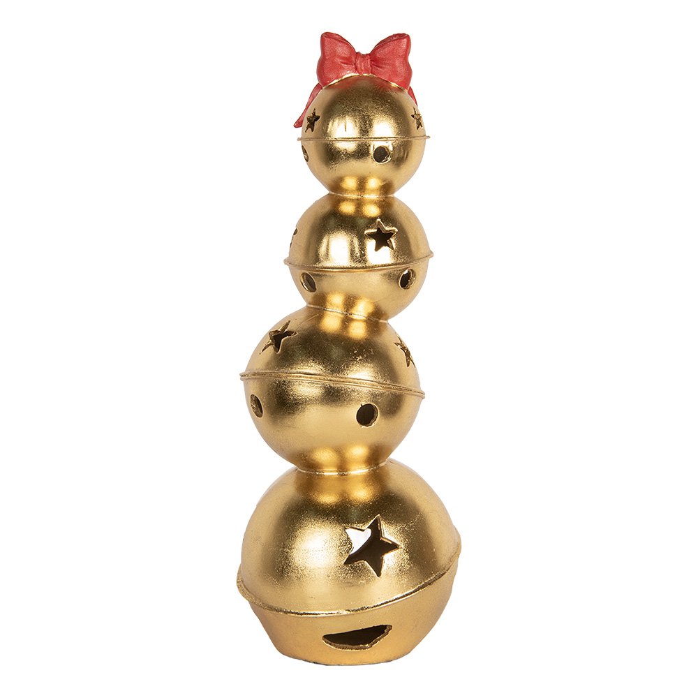 Kerstdecoratie Beeld Kerstbal 20x20x54 cm Goudkleurig Kunststof