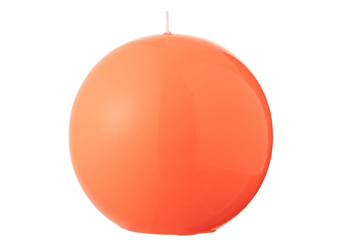 J-Line Kaars Bol Wax Fluo Rood - 50 Uur