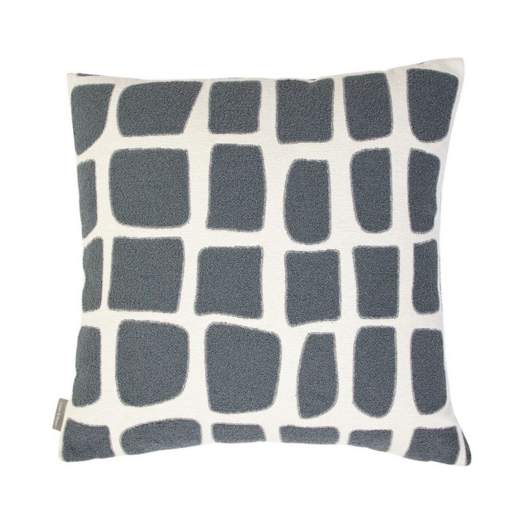 Doby chenille jaquard kussen donkergrijs 45x45cm