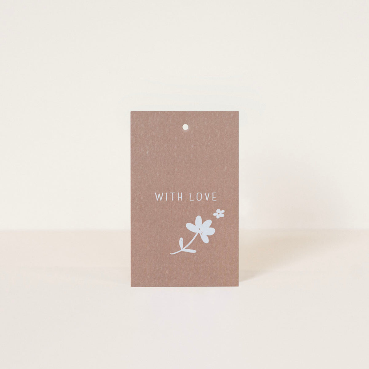 Label heart ivory-white