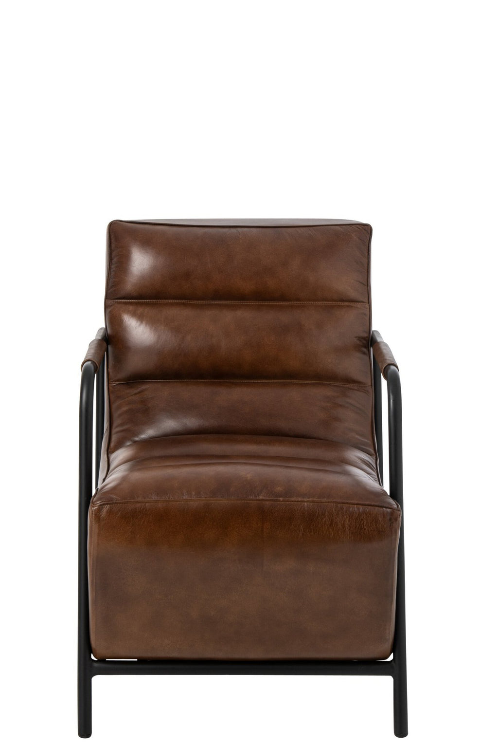J-Line Fauteuil - leer - bruin