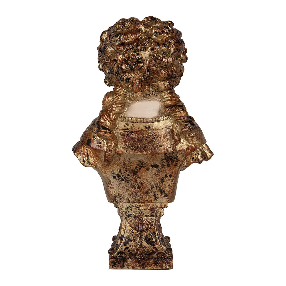 Decoratie Beeld Vrouw 18x12x30 cm Beige Kunststof