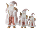 J-Line decoratie kerstman - kunststof - lichtroze - large - LED