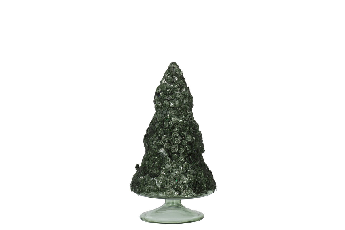 J-Line Kerstboom - glas - groen - medium