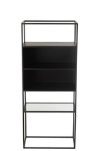 J-Line rek - metaal/glas - zwart