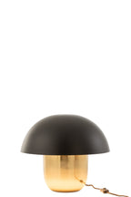 J-Line tafellamp Paddenstoel - ijzer - zwart/goud - small