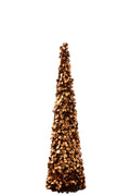 J-Line decoratie boom Sprankelend - polystyreen - bruin - large