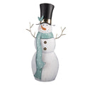 Kerstdecoratie Beeld Sneeuwpop 36x13x69 cm Wit Metaal