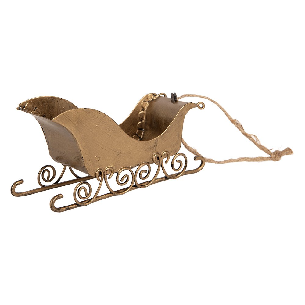 Kersthanger Slee 19x4x5 cm Goudkleurig Metaal