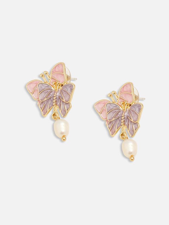 Met parels versierde studs – Elegante oorbellen – Verguld – Retailassortiment
