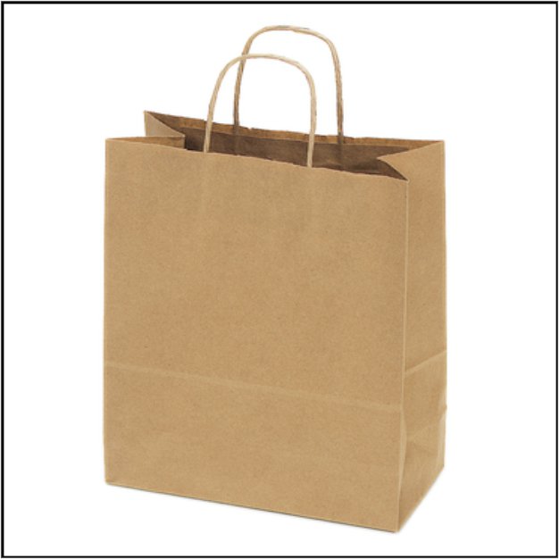 Papieren tas XL – Kraft Bruin (100 stuks)