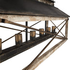 Hanglamp 99x30x70 cm Zwart Bruin ijzer Hanglamp Eettafel