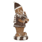 Kerstdecoratie Beeld Gingerbread man 8x8x20 cm Bruin Kunststof