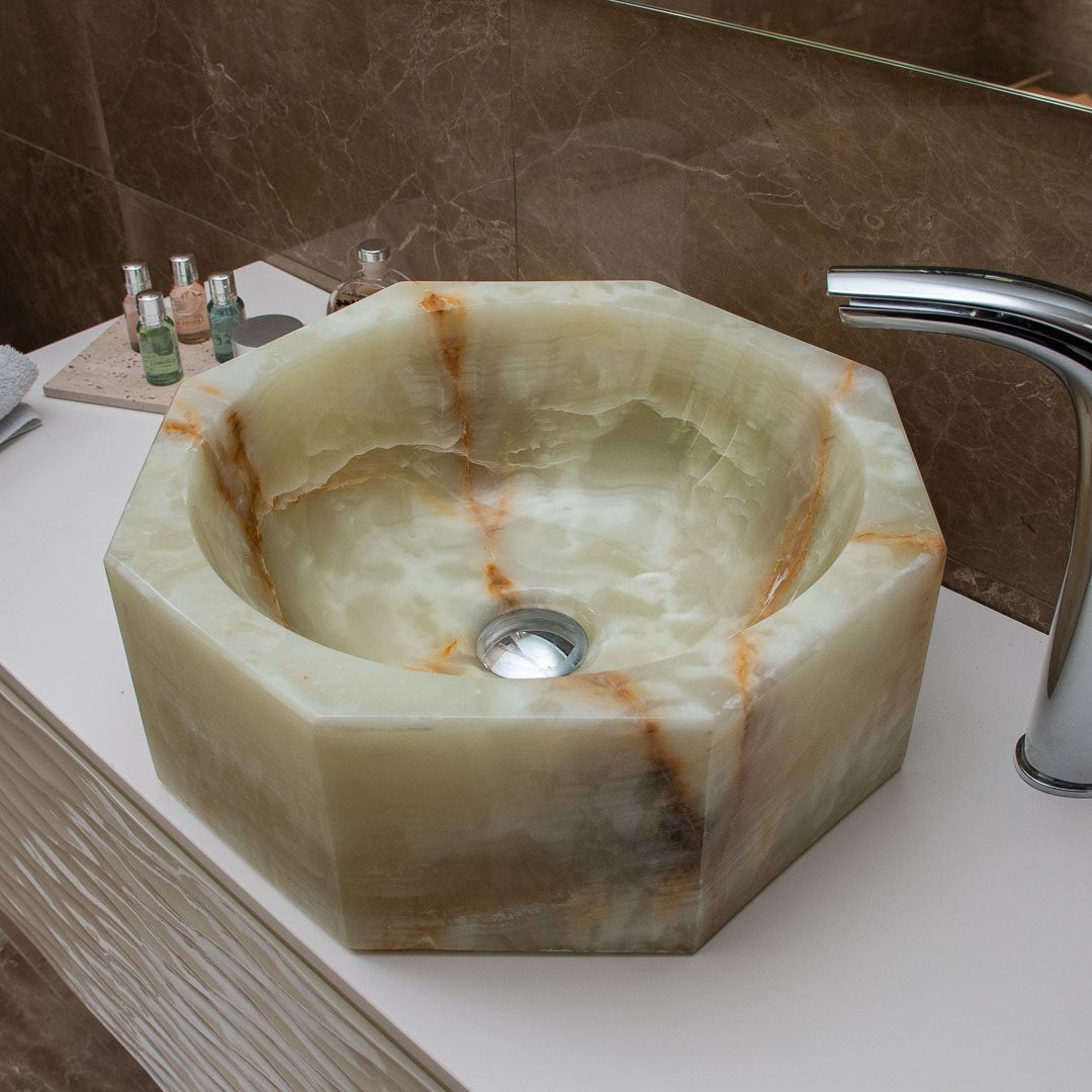 Onyx spoelbak voor badkamermeubel