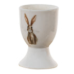 Eierdopje 40 ml beige bruin porselein konijn eierhouder