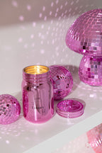 J-Line geurkaars Voorraadpot - Sakura - glas - roze - 69U