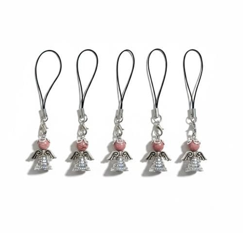 Beschermengel met rokje van natuursteen Rhodochrosiet (5 stuks)