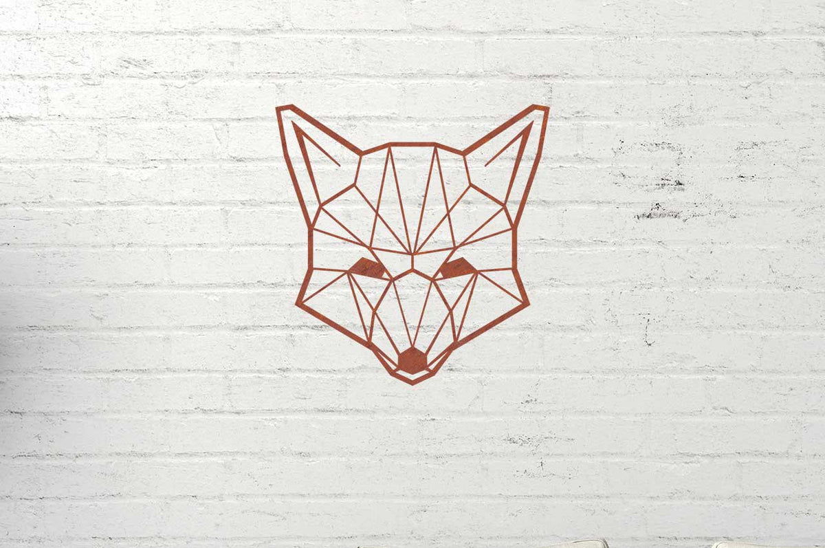 Wanddecoratie Vos/ Fox Roestmetaal 141608, 38,8x37,6cm