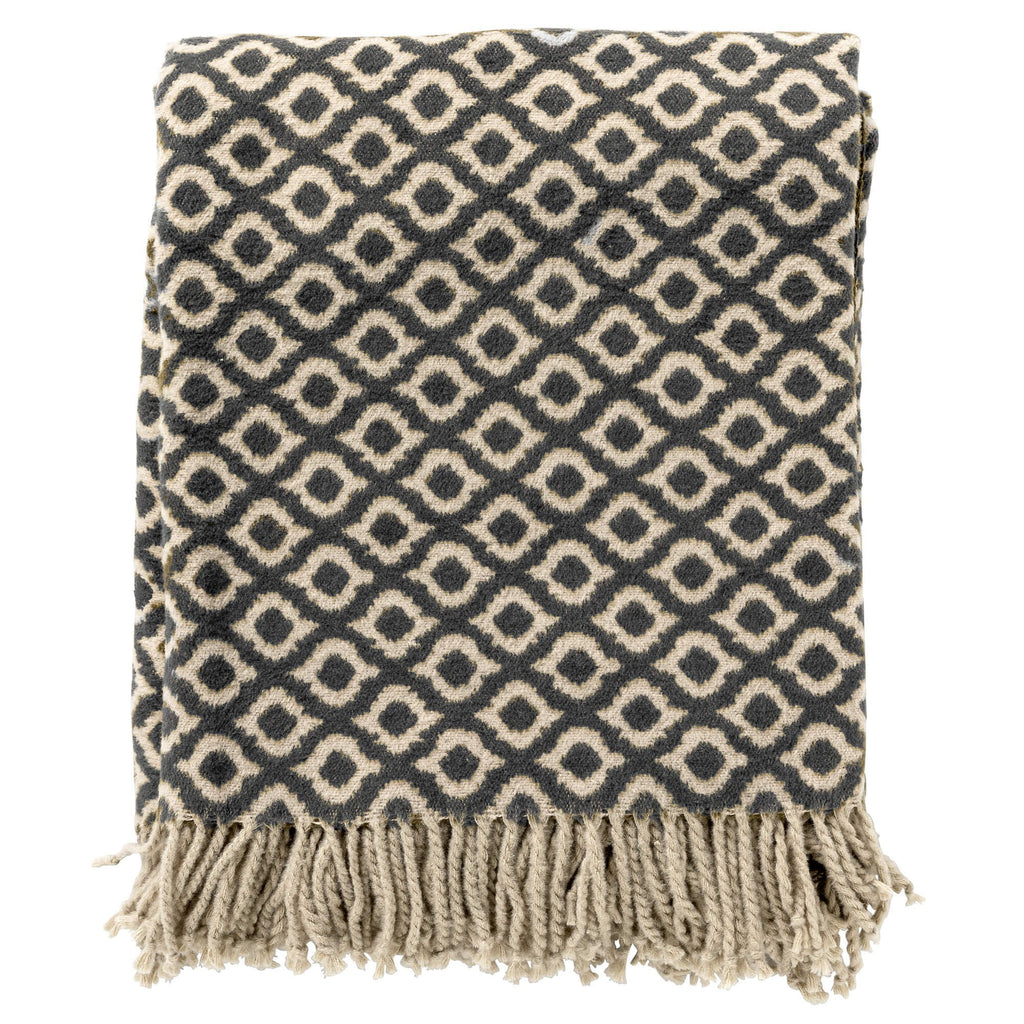 Isabella | Plaid | 150x200 cm Raven | Zwart | Uni | Hoii | 60% katoen 40% acryl